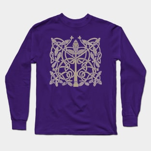 Celtic Tree Vines Leaves Long Sleeve T-Shirt